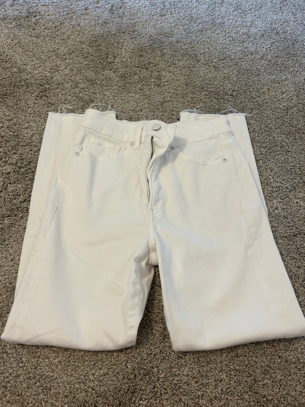 Express Women’s Straight Leg Jeans in White